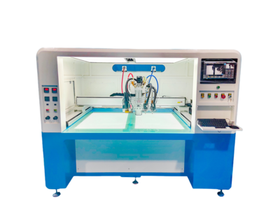 带罩式喷点画线视觉点胶机